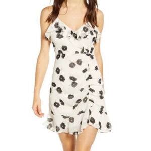 all in favor white black floral dress